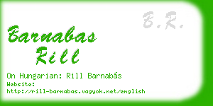 barnabas rill business card